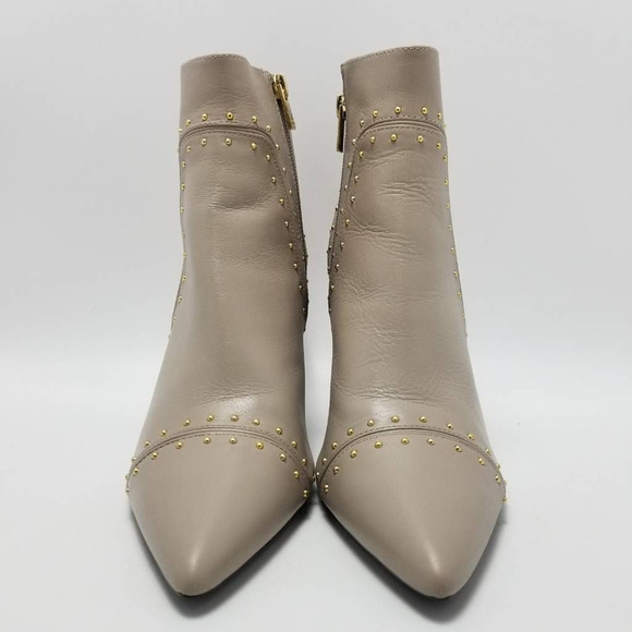 Calvin Klein Womens Grazia Ankle Boots Booties Beige Studded Pointed Toe 9.5 - Picture 3 of 12